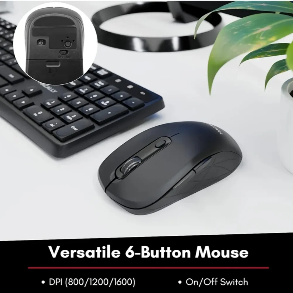 BRAND NEW QR-90 Black Wireless Keyboard and Mouse Combo 2.4G